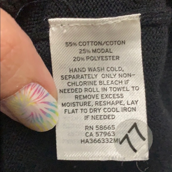 Halogen• Black Sweater With Scalloped Deta… - Picture 3 of 5